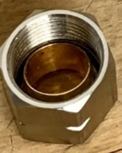 Nut, compression 3/8" OD tube, SST